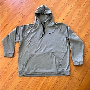 Nike Dri-Fit Pullover Training Hoodie Mens XXL 2XL Gray Black 826671-091